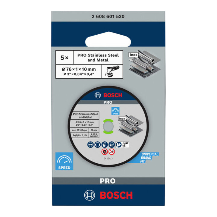 Disque à tronçonner Expert for Inox A 60 R INOX BF; 76 mm; 1 mm; 10 mm