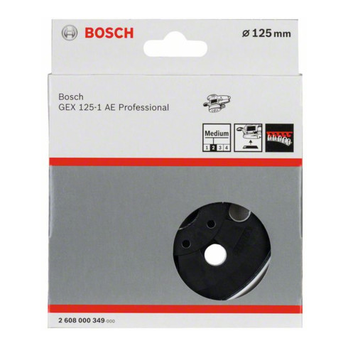 Plateau de ponçage Bosch moyennement dur, 125 mm, pour GEX 125-1 AE