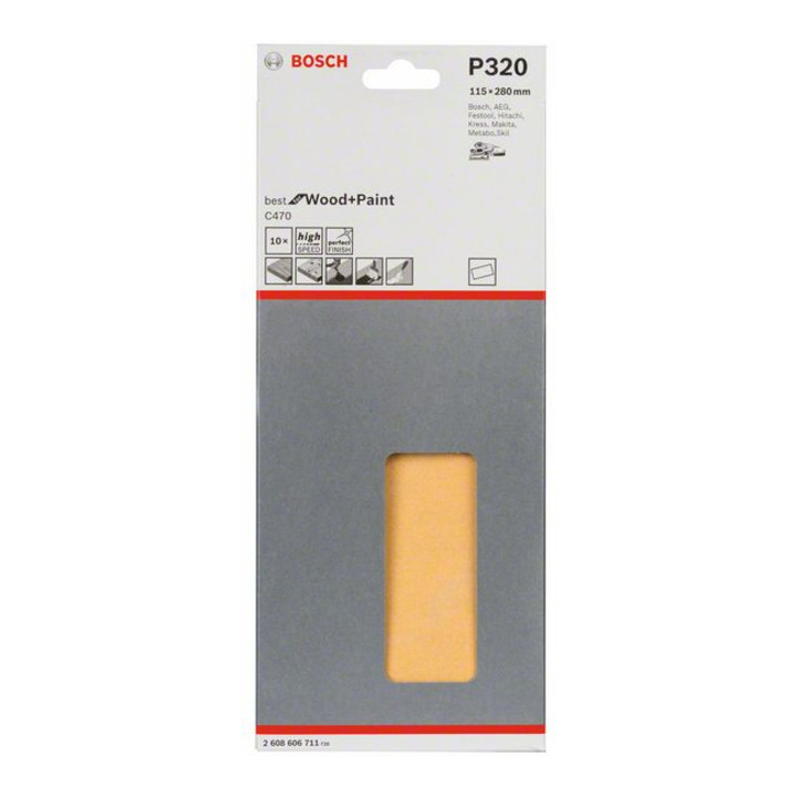 Disque abrasif C470, pack de 10 115 x 280 mm, 320