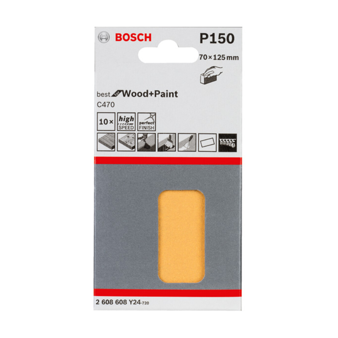 Disque abrasif C470, pack de 10 70 x 125 mm, 150