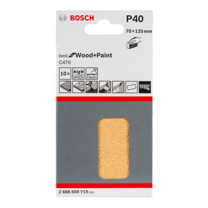 Disque abrasif C470, pack de 10 70 x 125 mm, 40