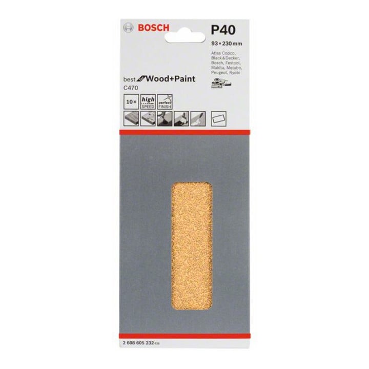 Disque abrasif C470, pack de 10 93 x 230 mm, 40