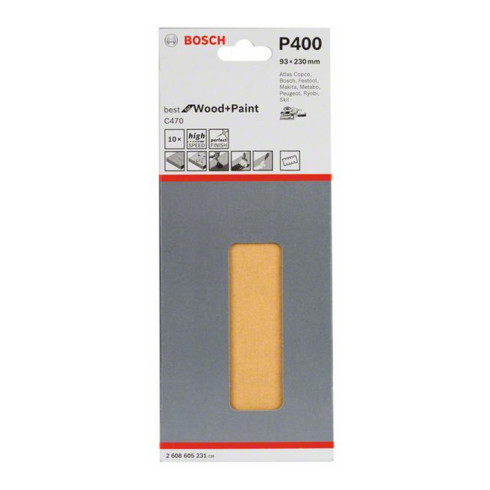 Bosch feuille abrasive C470, 8 trous, tendue