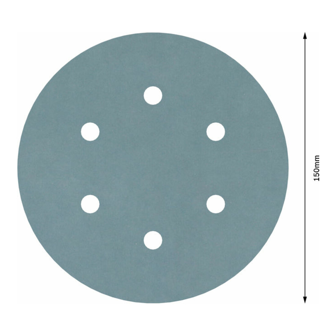 Feuille abrasive Bosch F355, 6 trous, velcro 6 mm 150 mm