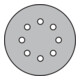 Disque abrasif Klingspor PS 18 EK, 125 mm grain 80 forme du trou GLS5