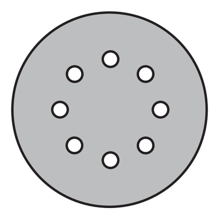 Disque abrasif Klingspor PS 18 EK, 125 mm grain 80 forme du trou GLS5