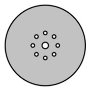 Disque abrasif Klingspor PS 33 BK 225 mm grain 220 forme du trou GLS38-3