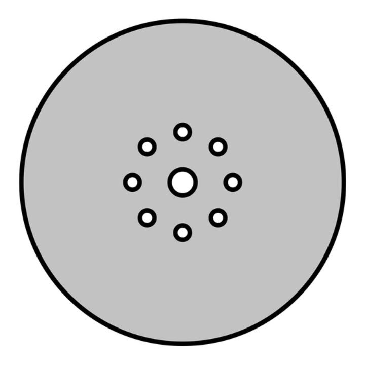 Disque abrasif Klingspor PS 33 BK 225 mm grain 220 forme du trou GLS38