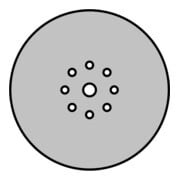 Disque abrasif Klingspor PS 33 CK 225 mm grain 40 forme du trou GLS38-3