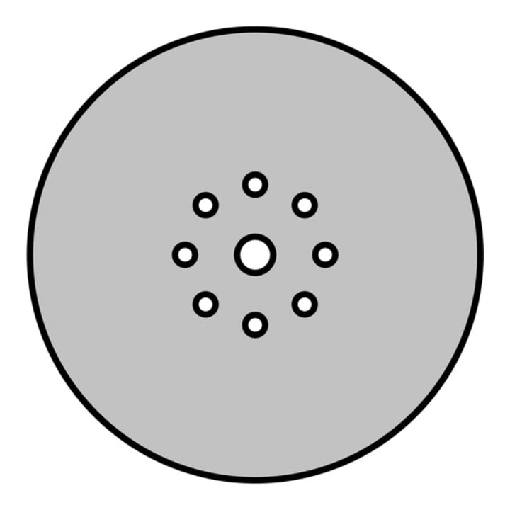 Disque abrasif Klingspor PS 33 CK 225 mm grain 40 forme du trou GLS38