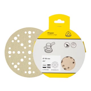 Disque abrasif Klingspor PS 33 CK, 225 mm grain 80 forme du trou GLS55