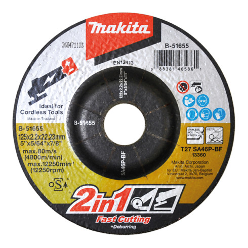 Disque abrasif Makita 2en1 125mm