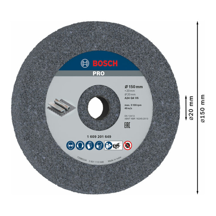 Disque abrasif pour ponceuses doubles Bosch, grain 24