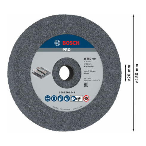 Disque abrasif pour ponceuses doubles Bosch, grain 24