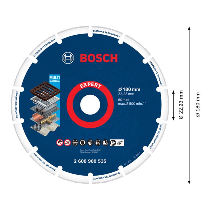 Disque de coupe Bosch Expert Diamond Metal Wheel, 180 x 22,23 mm