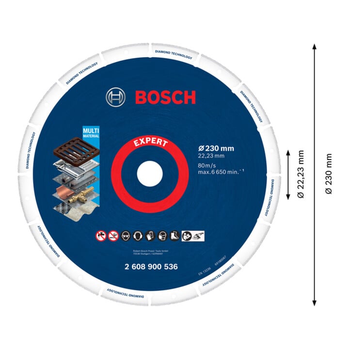 Disque de coupe Bosch EXPERT Diamond Metal Wheel, 230 x 22,23 mm
