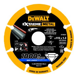 Disque de coupe de diamants DeWalt
