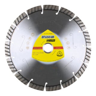 Disque de coupe diamanté Klingspor DT 650 UD 230 x 2,6 x 22,23 mm 15 segments 42 x 2,6 x 12 mm, Standard Turbo