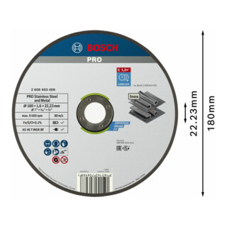 Expert en meules de tronçonnage Bosch pour Inox, droit
