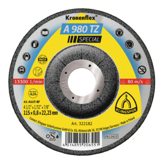 Klingspor A 980 TZ Disques à tronçonner coudés