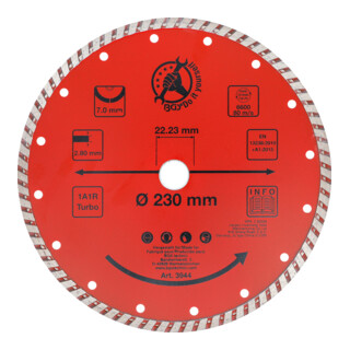 Disque de coupe BGS Do it yourself Turbo
