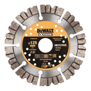 Disque de fraisage diamanté DEWALT 125x22,23mm
