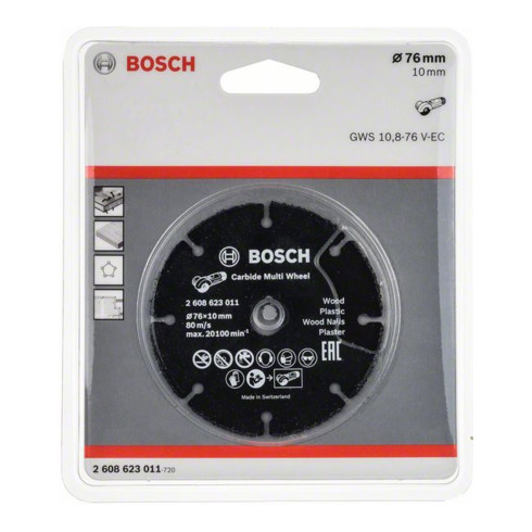 Disque à tronçonner Bosch Carbide Multi Wheel