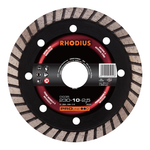 RHODIUS PROline DG35 X-LOCK disque de coupe diamanté 7,5 x 2,0 x 22,23 mm