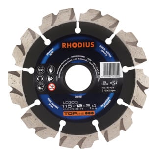 RHODIUS TOPline LD300 disque de coupe diamanté