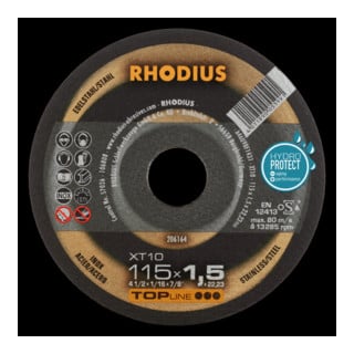 RHODIUS TOPline XT10 Disque à tronçonner extra fin