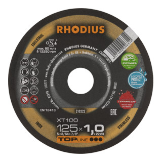 RHODIUS TOPline XT100 EXTENDED Meule à tronçonner extra fine
