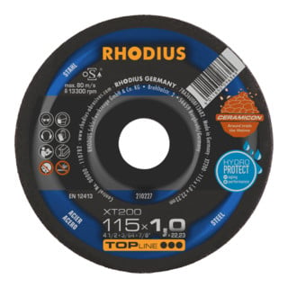 RHODIUS TOPline XT200 EXTENDED Meule à tronçonner extra fine