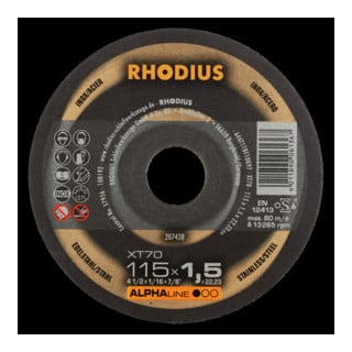 RHODIUS ALPHAline XT70 Disque à tronçonner extra fin