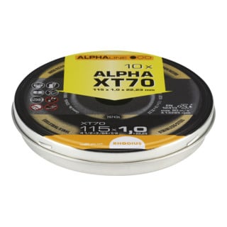 RHODIUS ALPHAline XT70 Box Meule à tronçonner extra fine