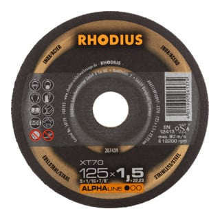 RHODIUS ALPHAline XT70 PACK Disque à tronçonner extra fin