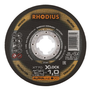 RHODIUS ALPHAline XT70 X-LOCK Disque à tronçonner extra fin