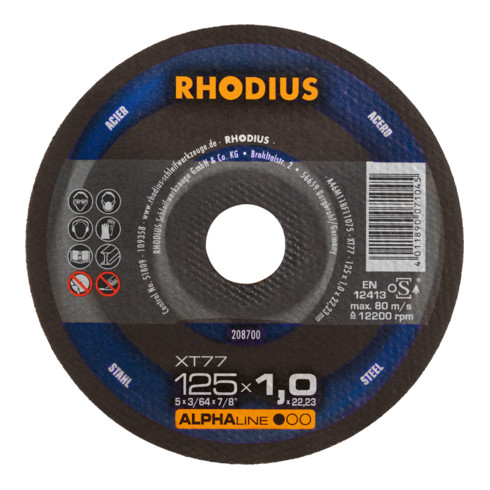 Disque de tronçonnage extra-fin Rhodius XT77