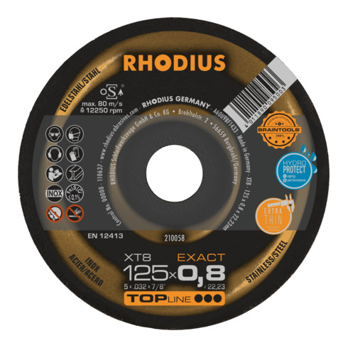 RHODIUS TOPline XT8 EXACT Meule à tronçonner extra fine