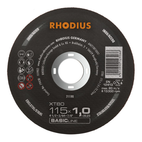 RHODIUS BASICline XT80 Meule à tronçonner extra fine