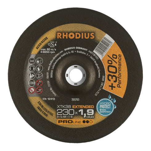 RHODIUS PROline XTK38 Meule à tronçonner extra fine