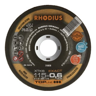 RHODIUS TOPline XTK6 EXACT BOX Meule à tronçonner extra fine