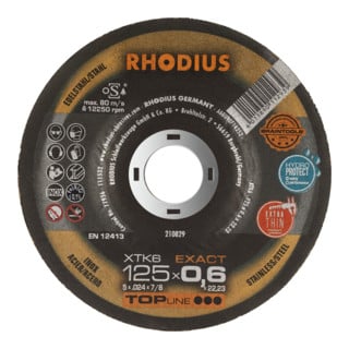 RHODIUS TOPline XTK6 EXACT PACK Disque à tronçonner extra fin