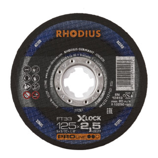 RHODIUS PROline FT33 X-LOCK disque de coupe à main libre 2,5 x 22,23 mm