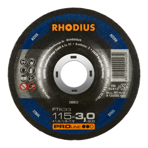 RHODIUS PROline FTK33 disque de coupe à main libre 3.0 x 22.23 mm