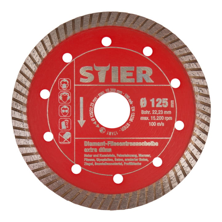 Set Bosch Meuleuse d’angle GWS 19-125 CIE + STIER Disque diamant 125 mm grès fin
