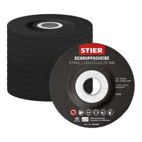 Disque de meulage STIER 7,0 x 22,23 forme 27