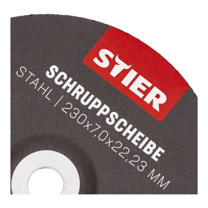 Disque d'ébarbage STIER, 230 x 7,0 x 22,23, forme 27 / 10 pièces
