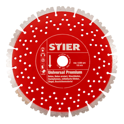 Disque diamant universel STIER Premium Ø 300 mm, perçage 20,0mm