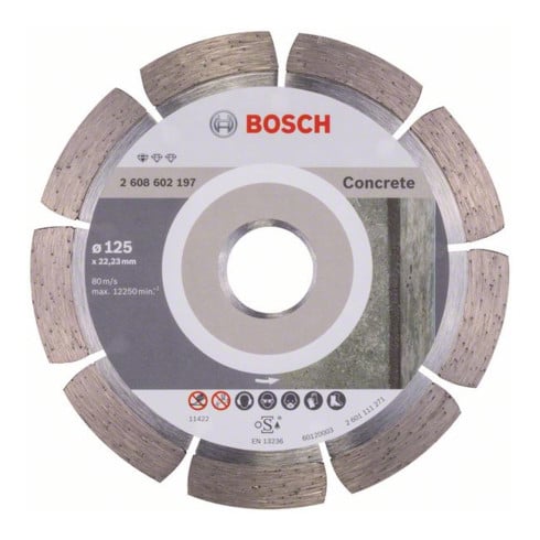 Disque diamanté Bosch Standard pour le béton, 125 x 22,23 x 1,6 x 10 mm