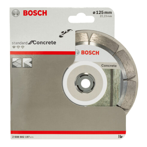 Disque diamanté Bosch Standard pour le béton, 125 x 22,23 x 1,6 x 10 mm